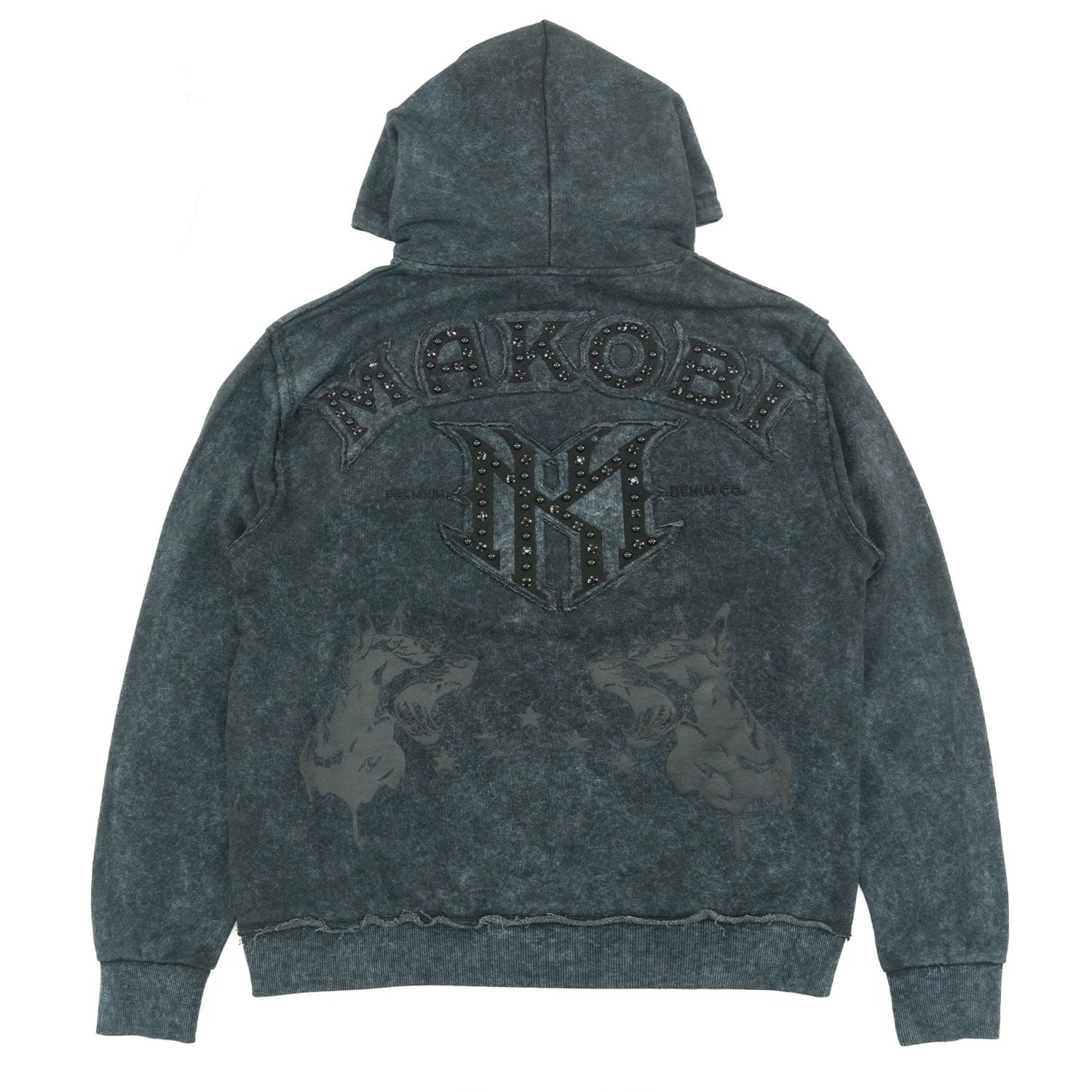 M4557 Sartoni Pull Over Fleece Hoodie - Black