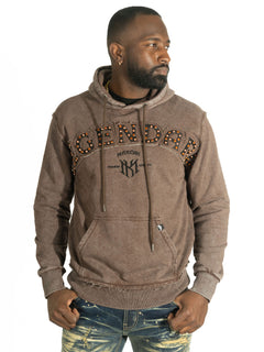 M4557 Sartoni Pull Over Fleece Hoodie - Brown