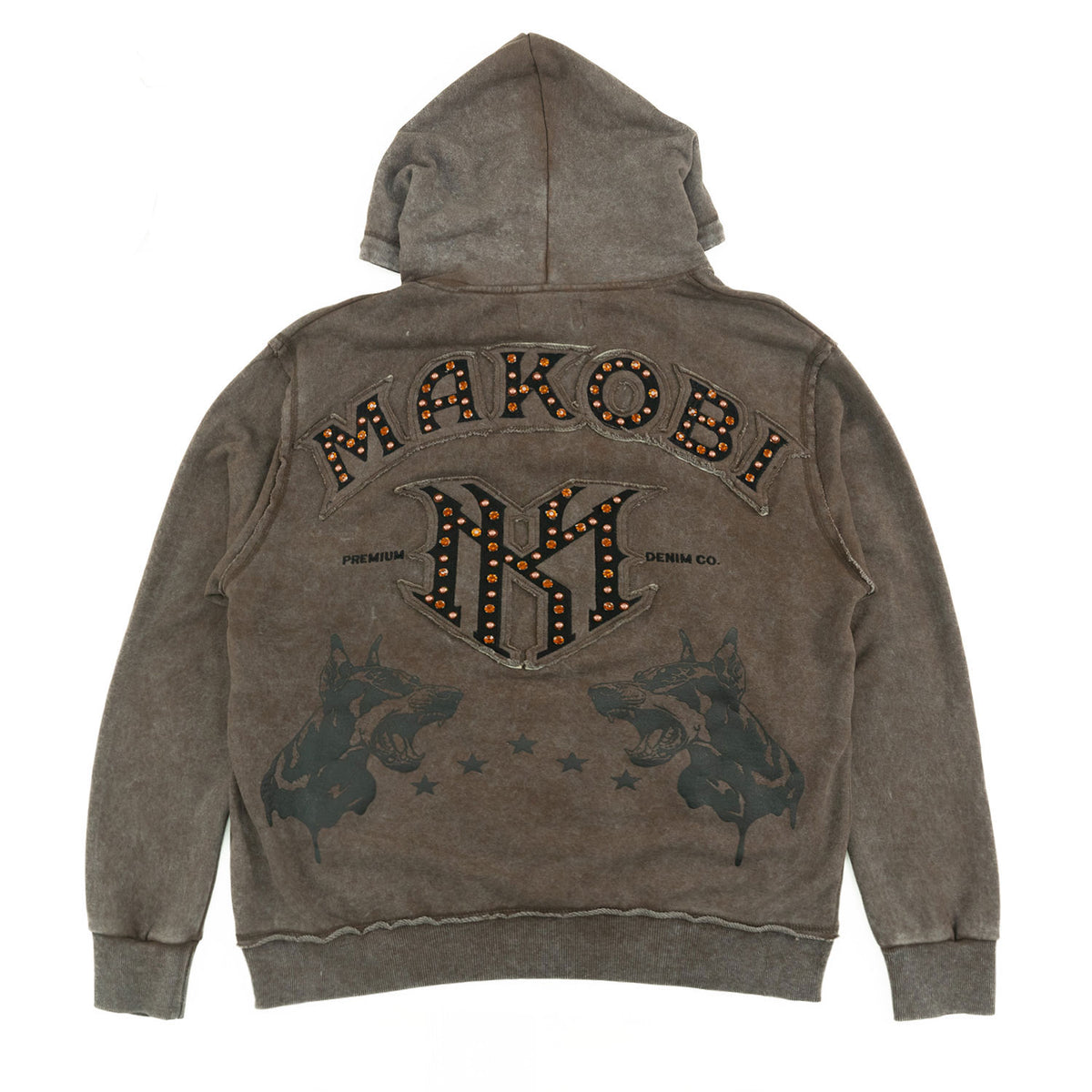 M4557 Sartoni Pull Over Fleece Hoodie - Brown
