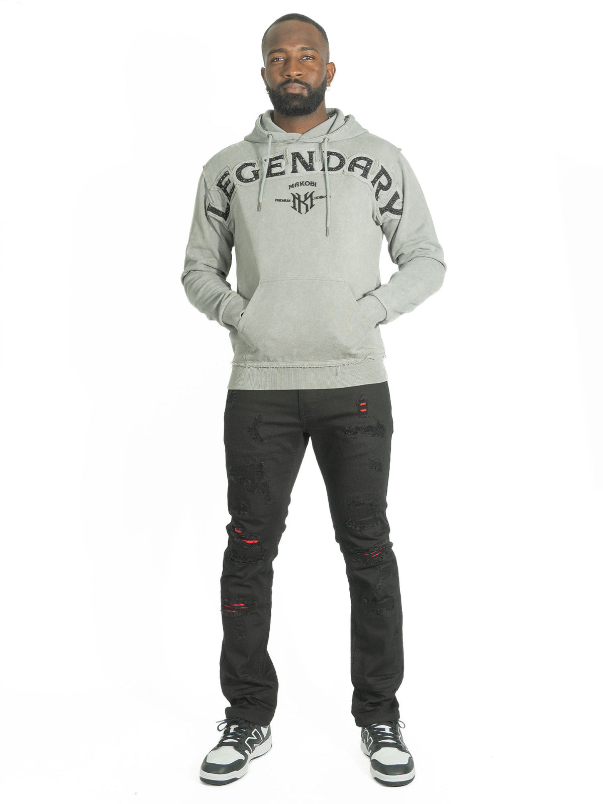 M4557 Sartoni Pull Over Fleece Hoodie - Gray