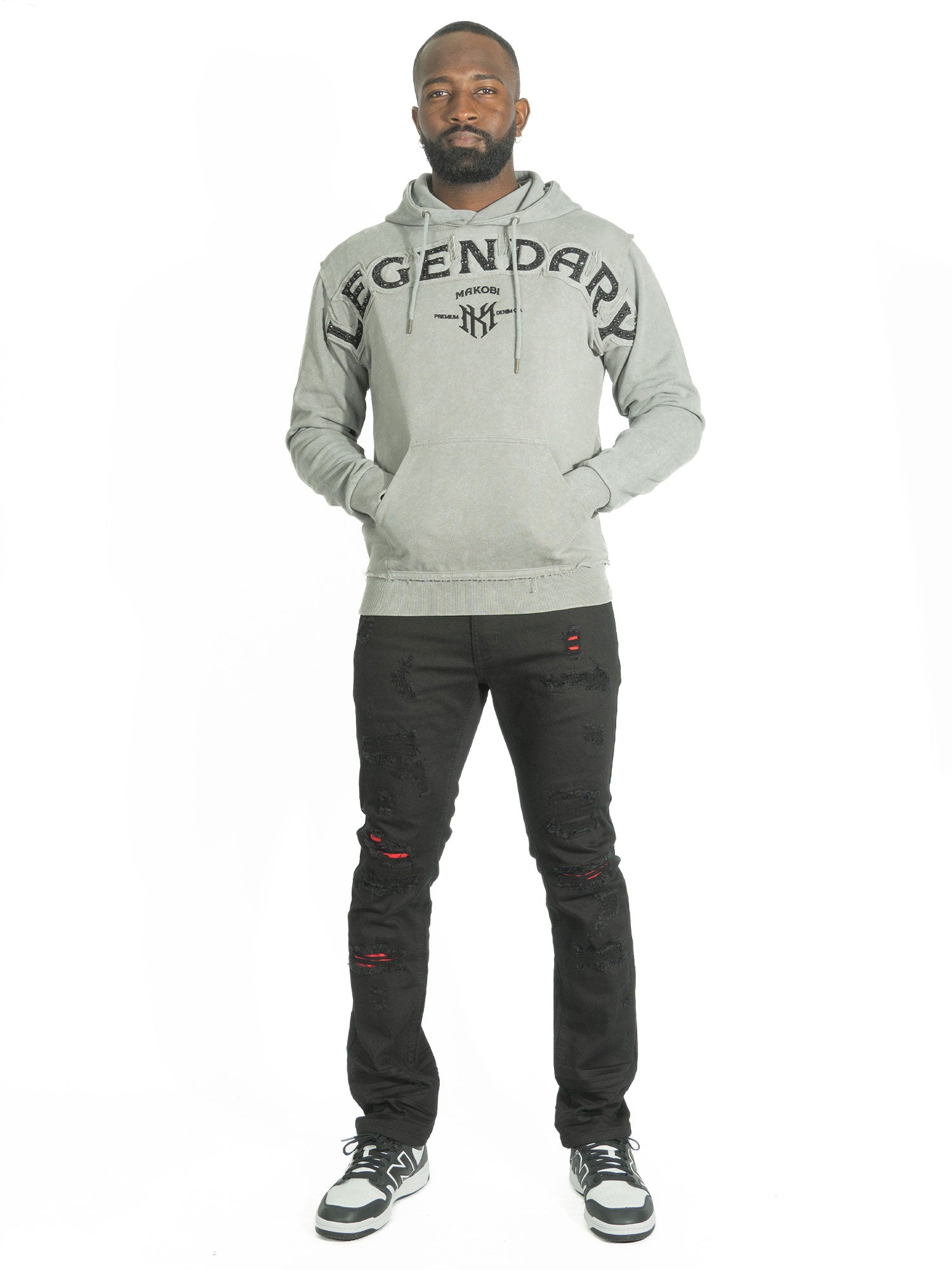 M4557 Sartoni Pull Over Fleece Hoodie - Gray