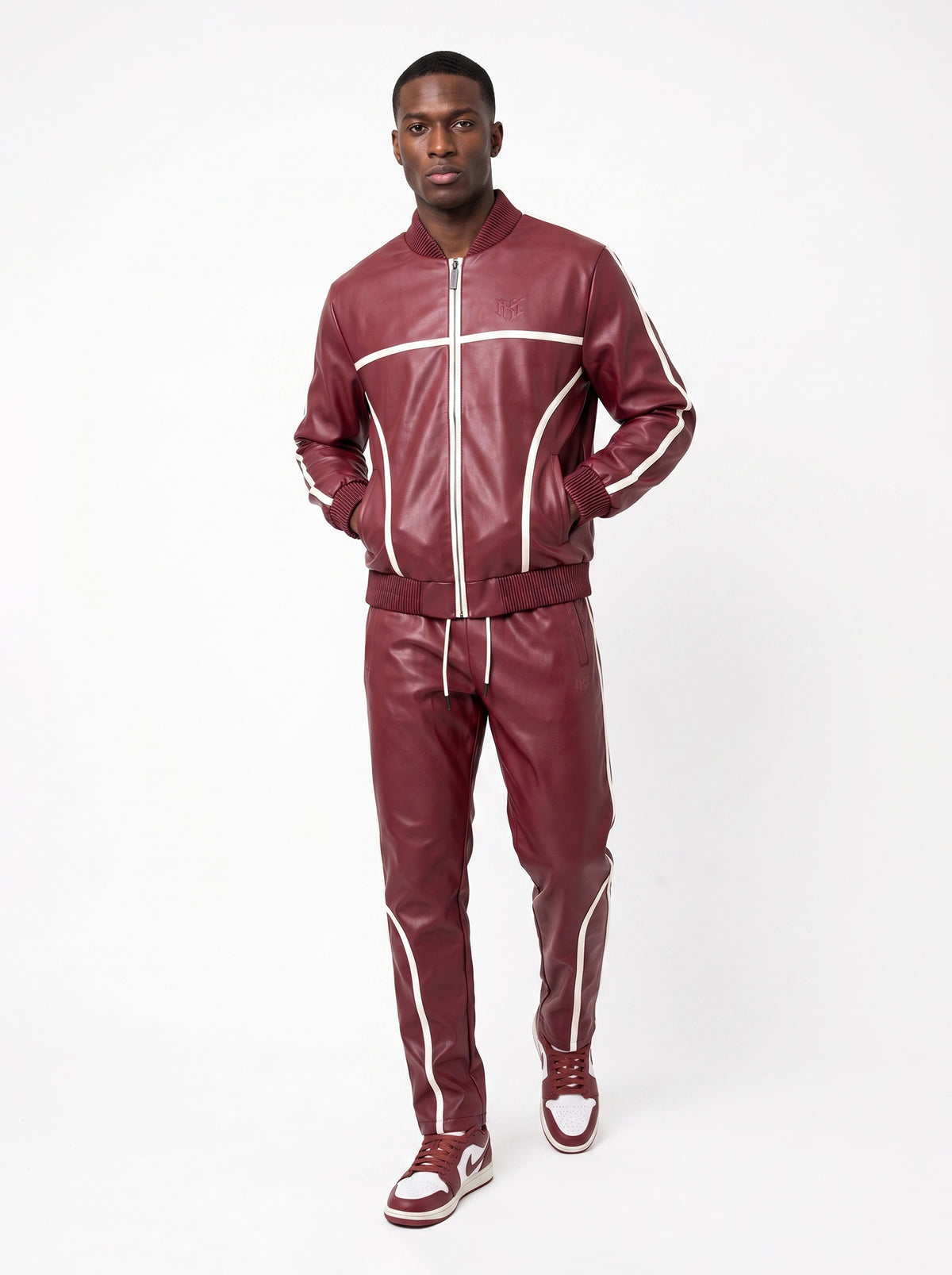 M4580 Azzuri Vegan Leather Set - Burgundy