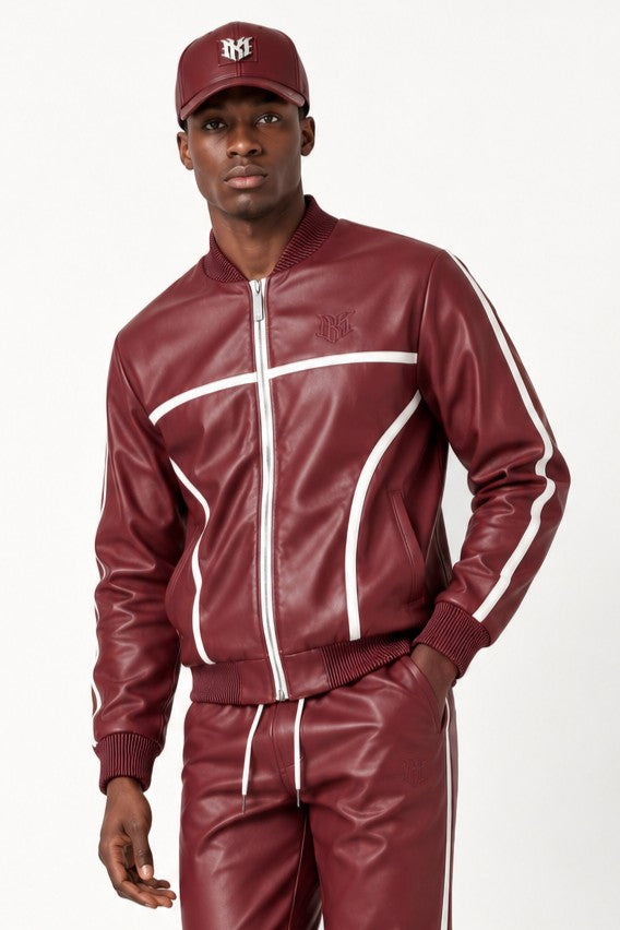 M4580 Azzuri Vegan Leather Set - Burgundy