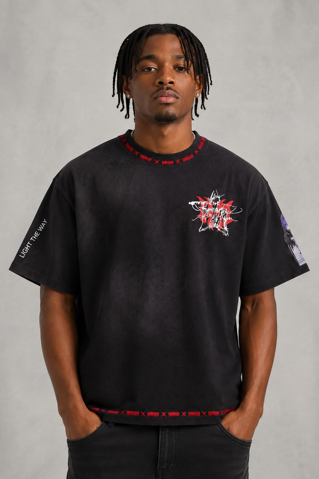 M458 Prego Boxed Tee - Black