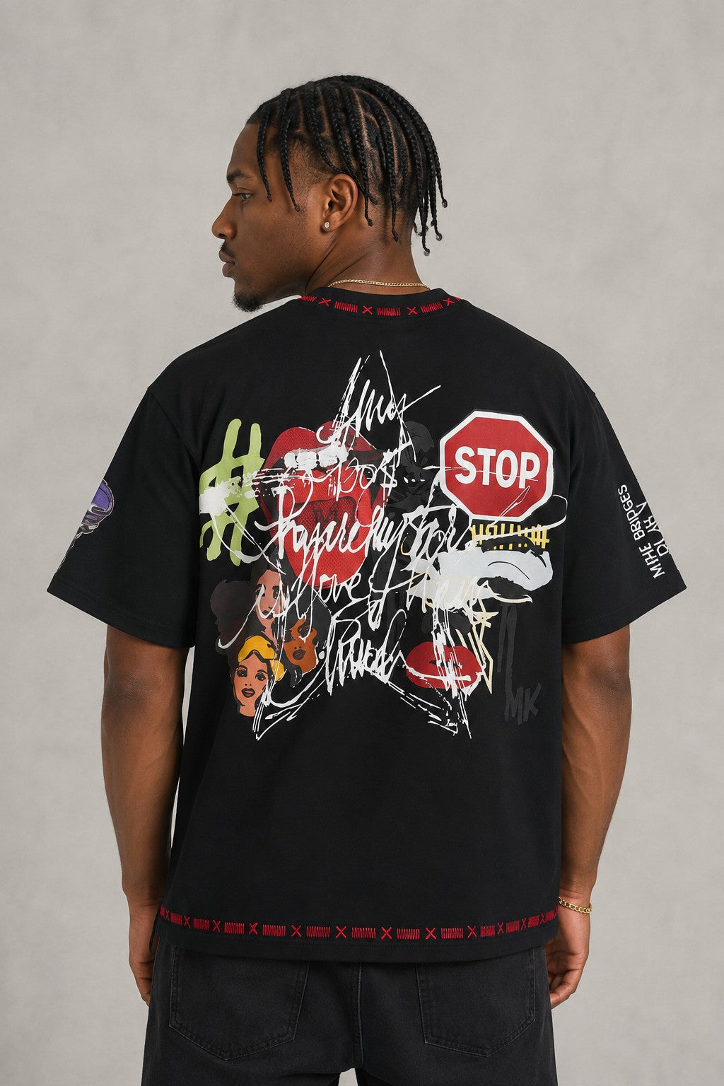M458 Prego Boxed Tee - Black