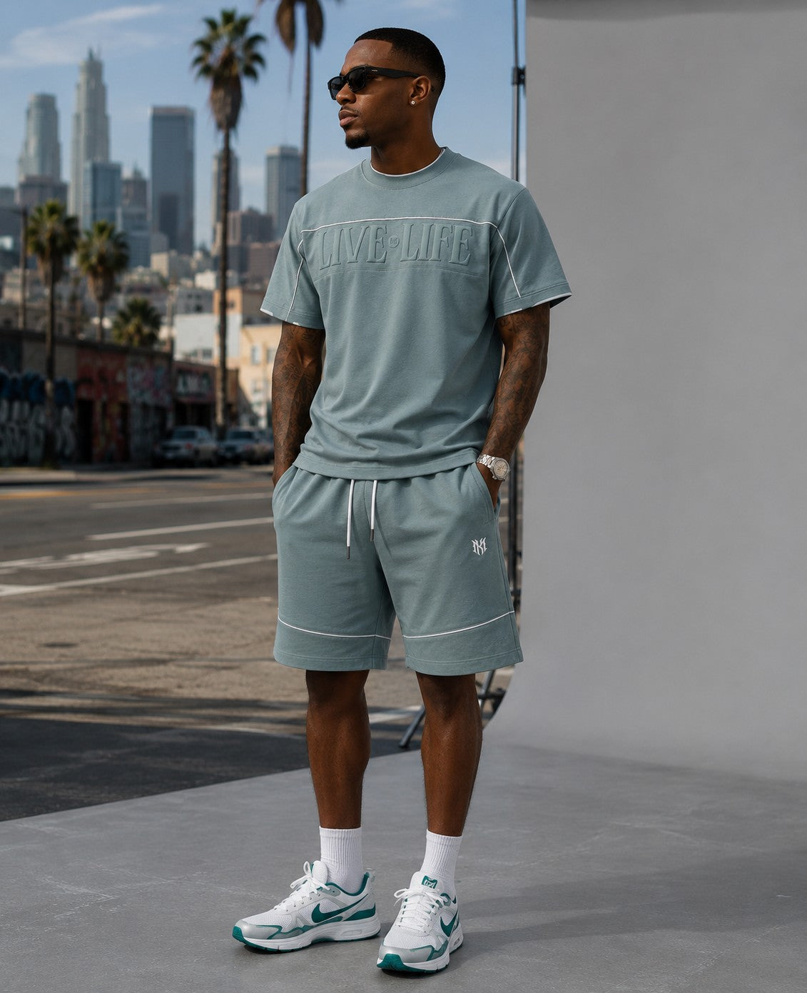 M659 Live Life Shorts - Teal