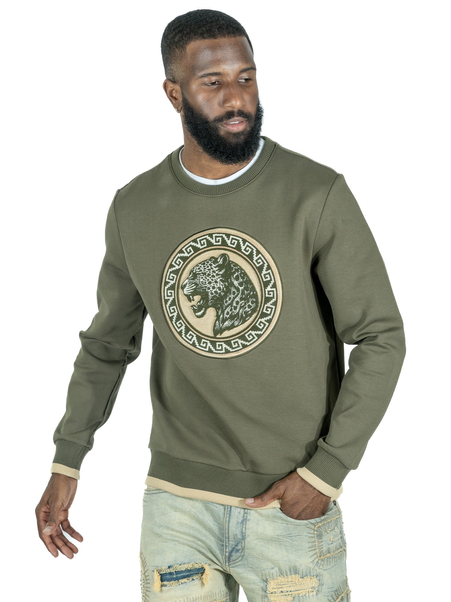 M4590 Pantera Crewneck Sweatshirt - Olive