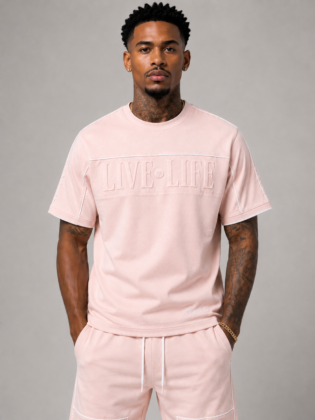 M459 Live Life T-shirt - Pink