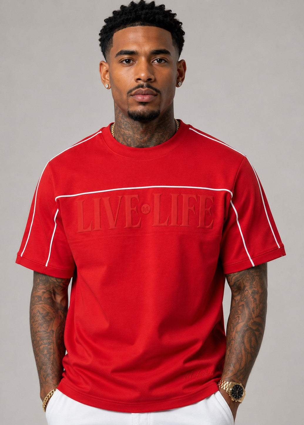 M459 Live Life T-shirt - Red