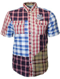 Makobi M460 Rich and Royal Plaid Tee in Khaki/Navy