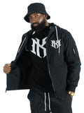 M4634 Adorni Zip Up Hoodie - Black