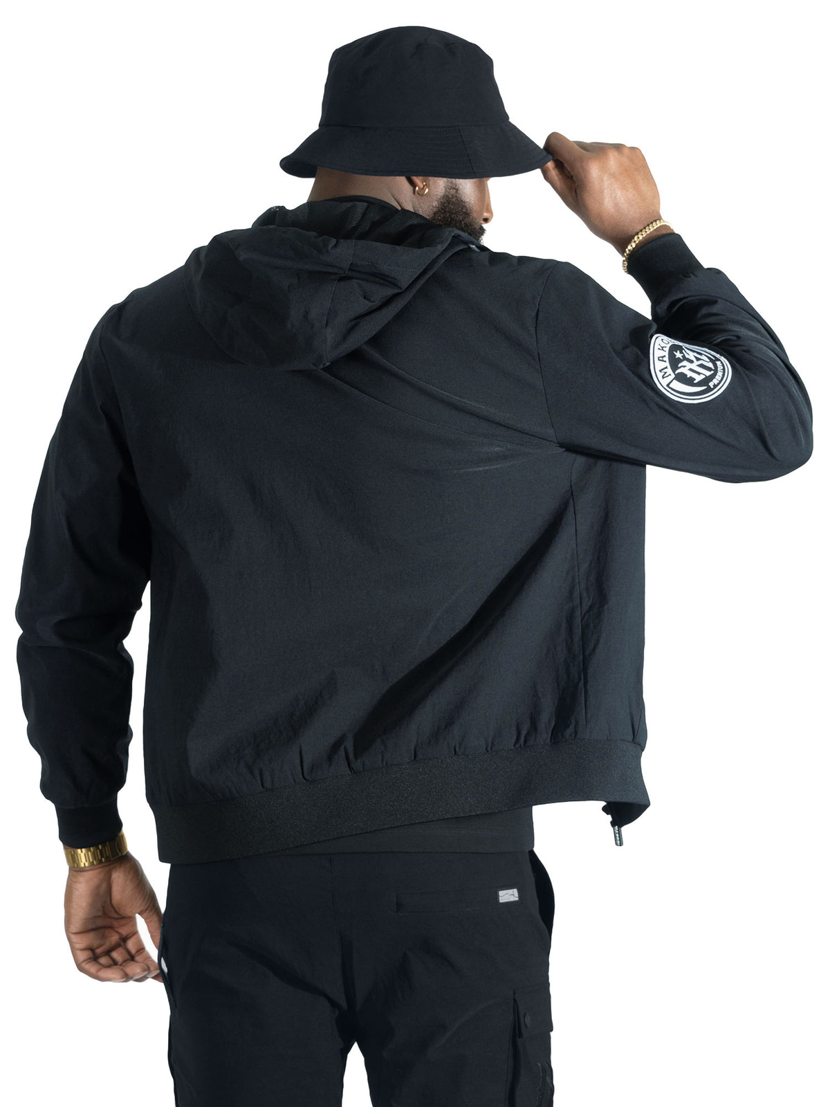 M4634 Adorni Zip Up Hoodie - Black