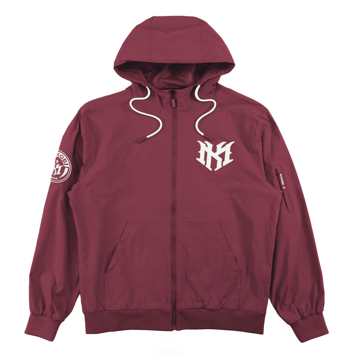 M4634 Adorni Zip Up Hoodie - Burgundy