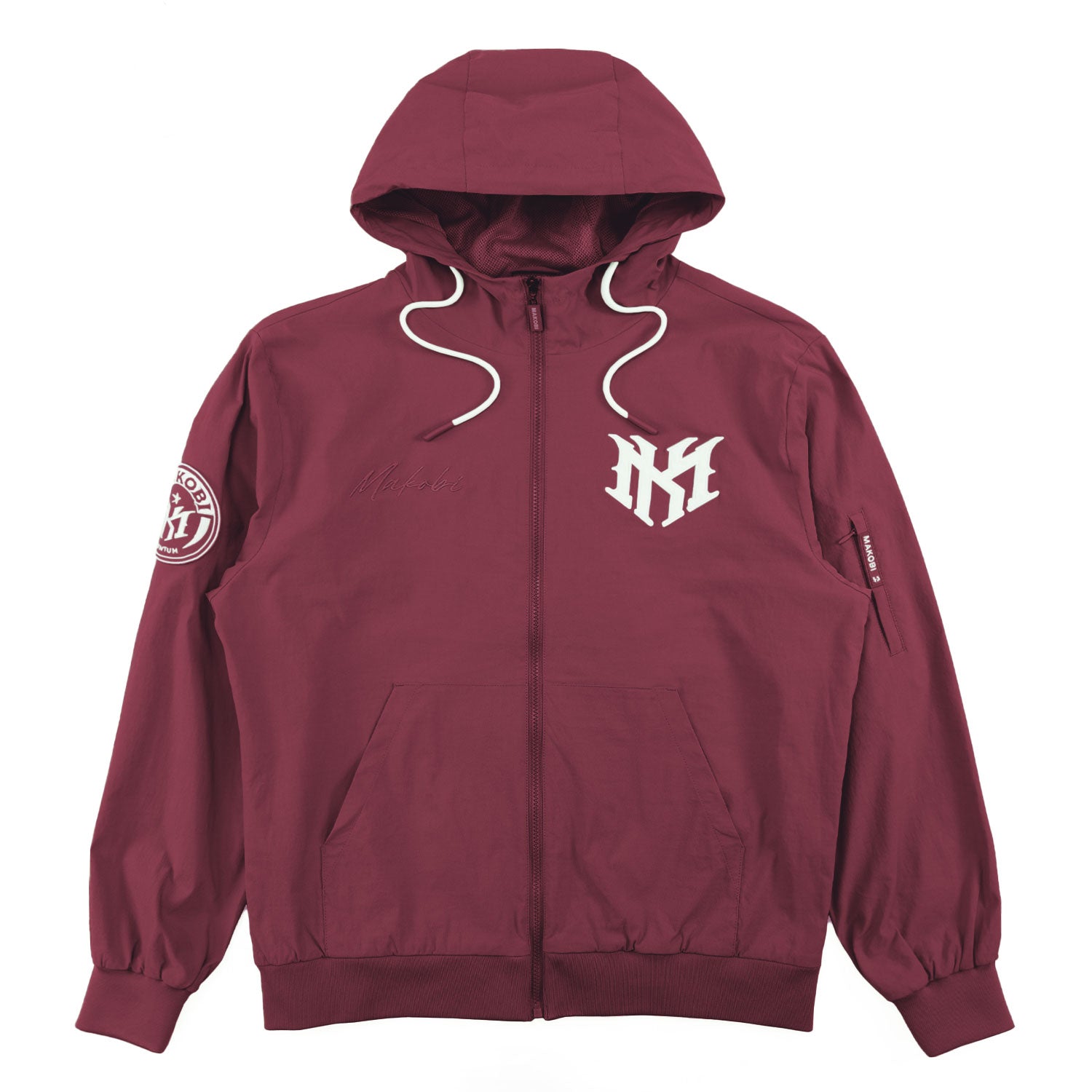 M4634 Adorni Zip Up Hoodie - Burgundy
