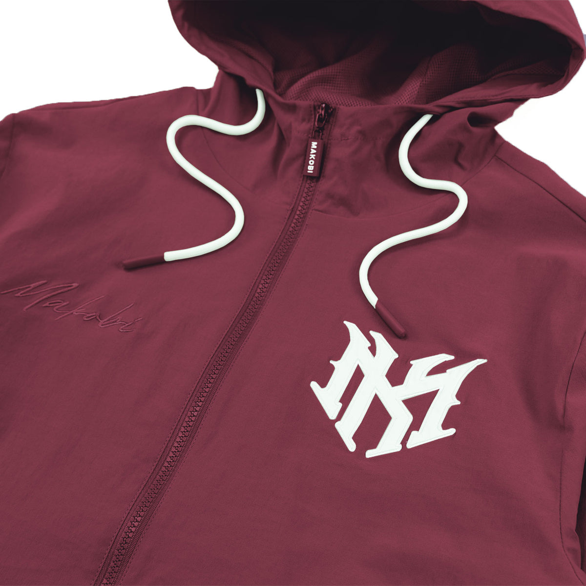 M4634 Adorni Zip Up Hoodie - Burgundy