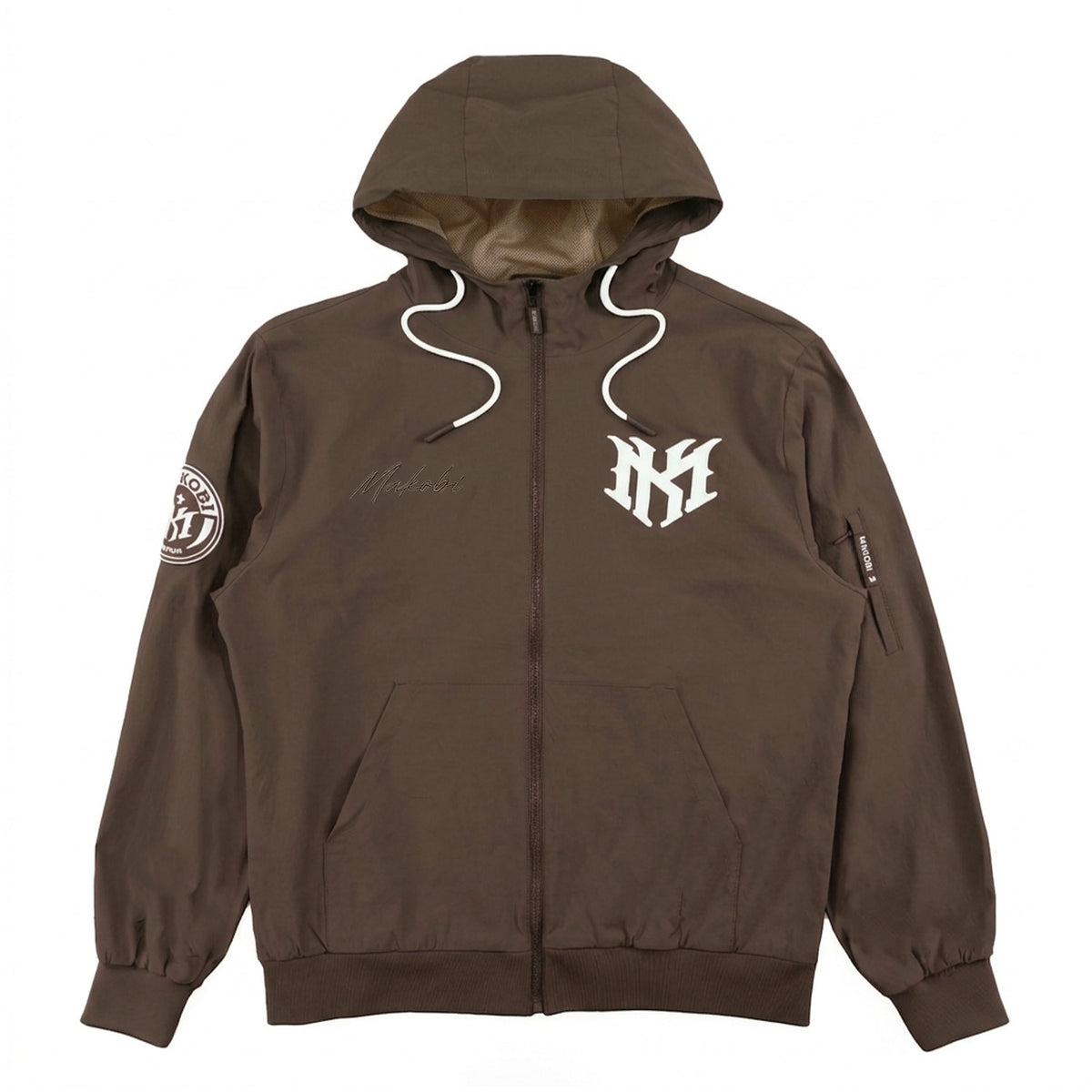 M4634 Adorni Zip Up Hoodie - Dark Brown