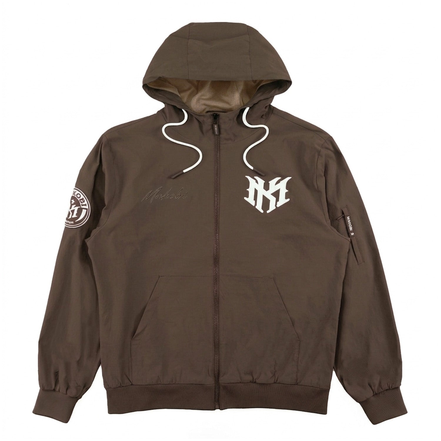 M4634 Adorni Zip Up Hoodie - Dark Brown