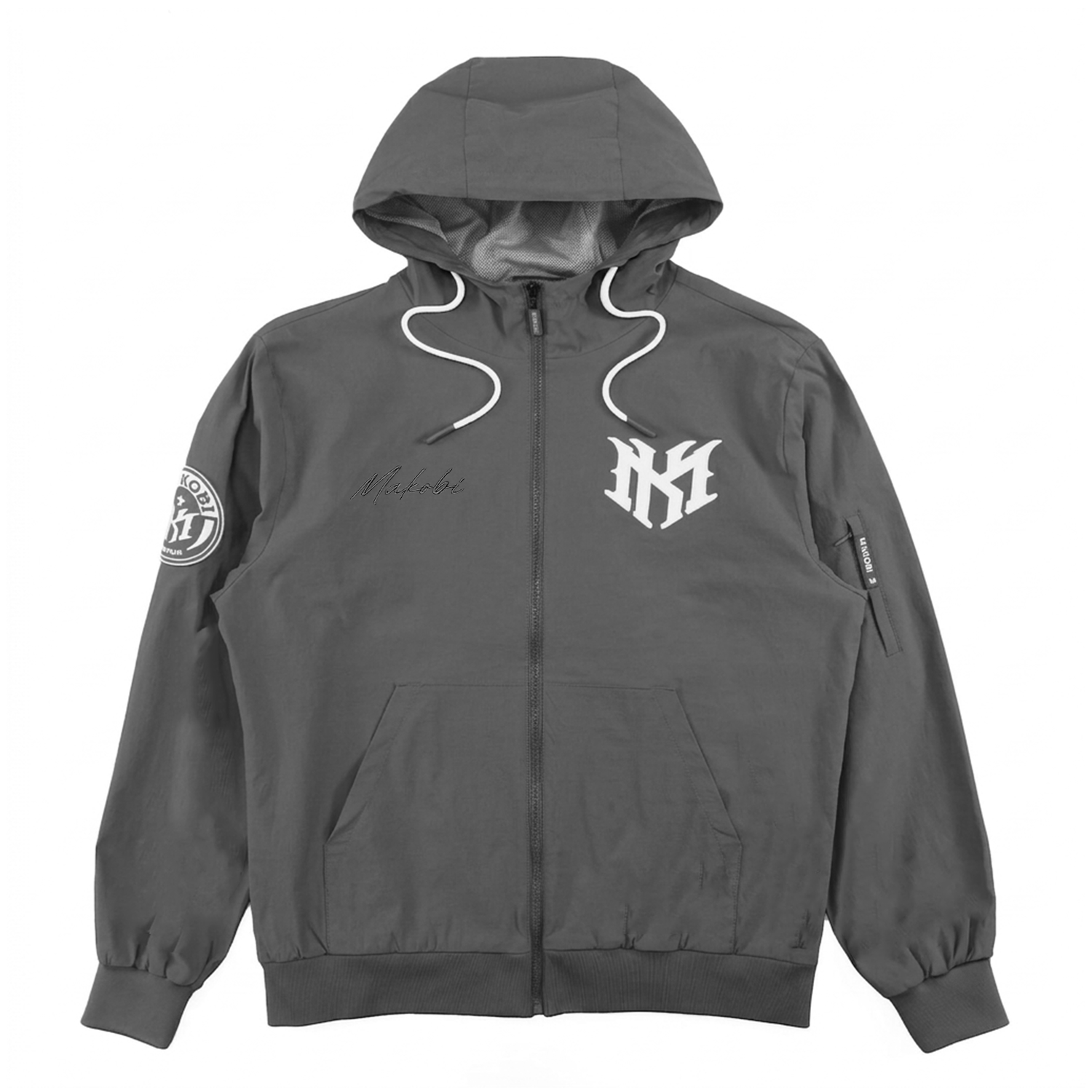 M4634 Adorni Zip Up Hoodie - Dark Gray