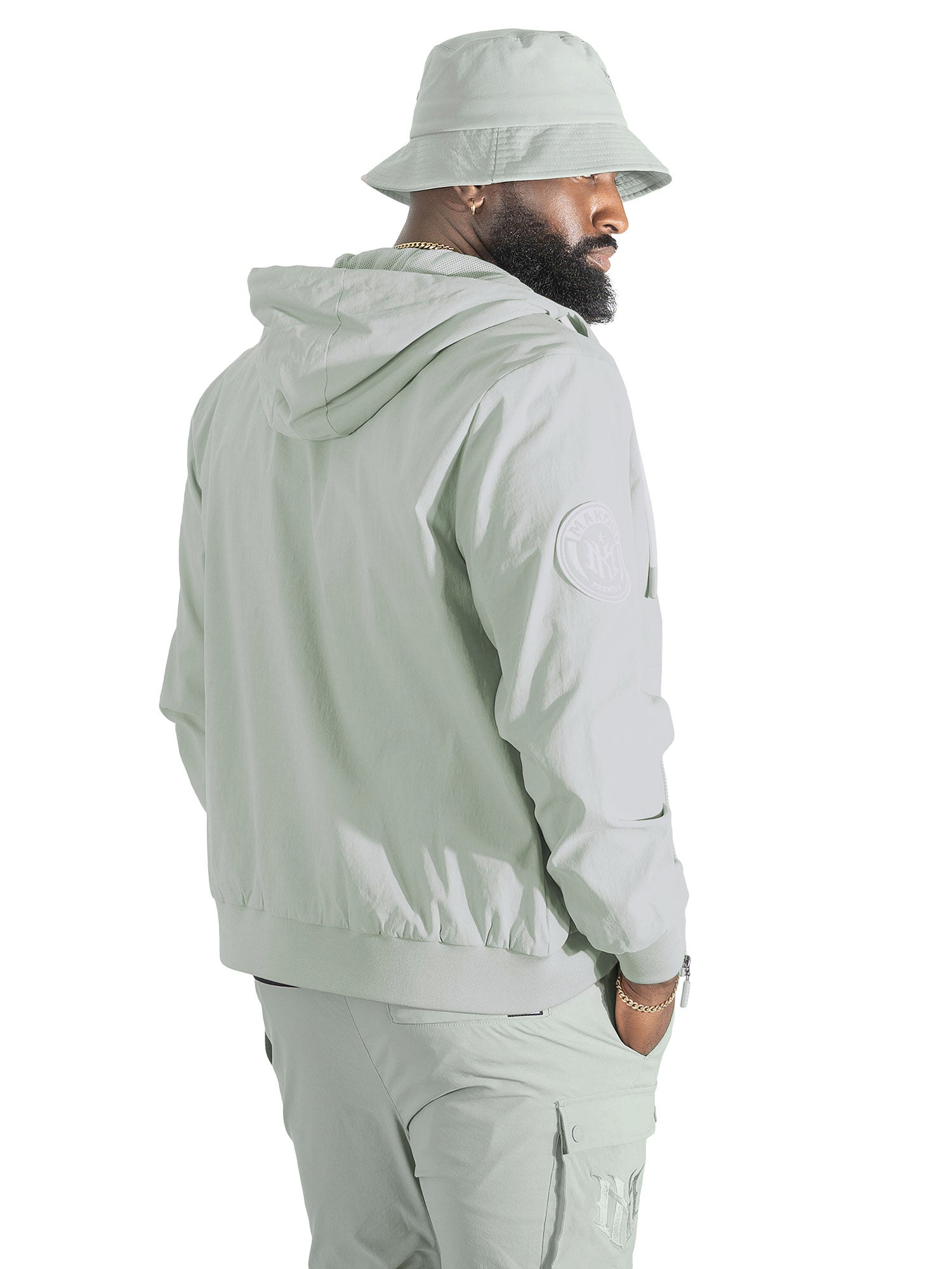 M4634 Adorni Zip Up Hoodie - Gray