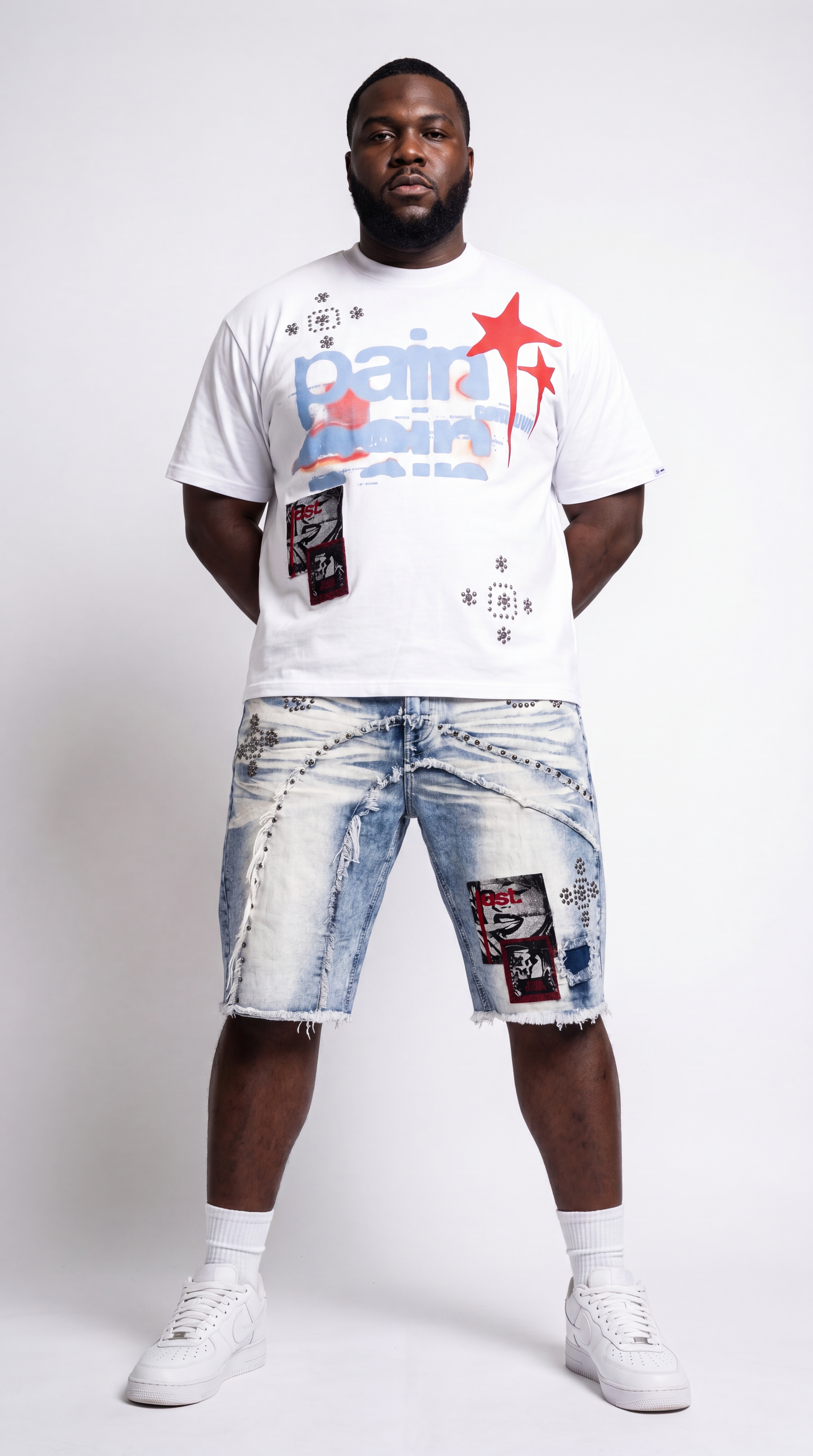 Dolore Pain Set - White x Light Wash