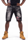M671 Dolore Pain Denim Shorts - Black Wash