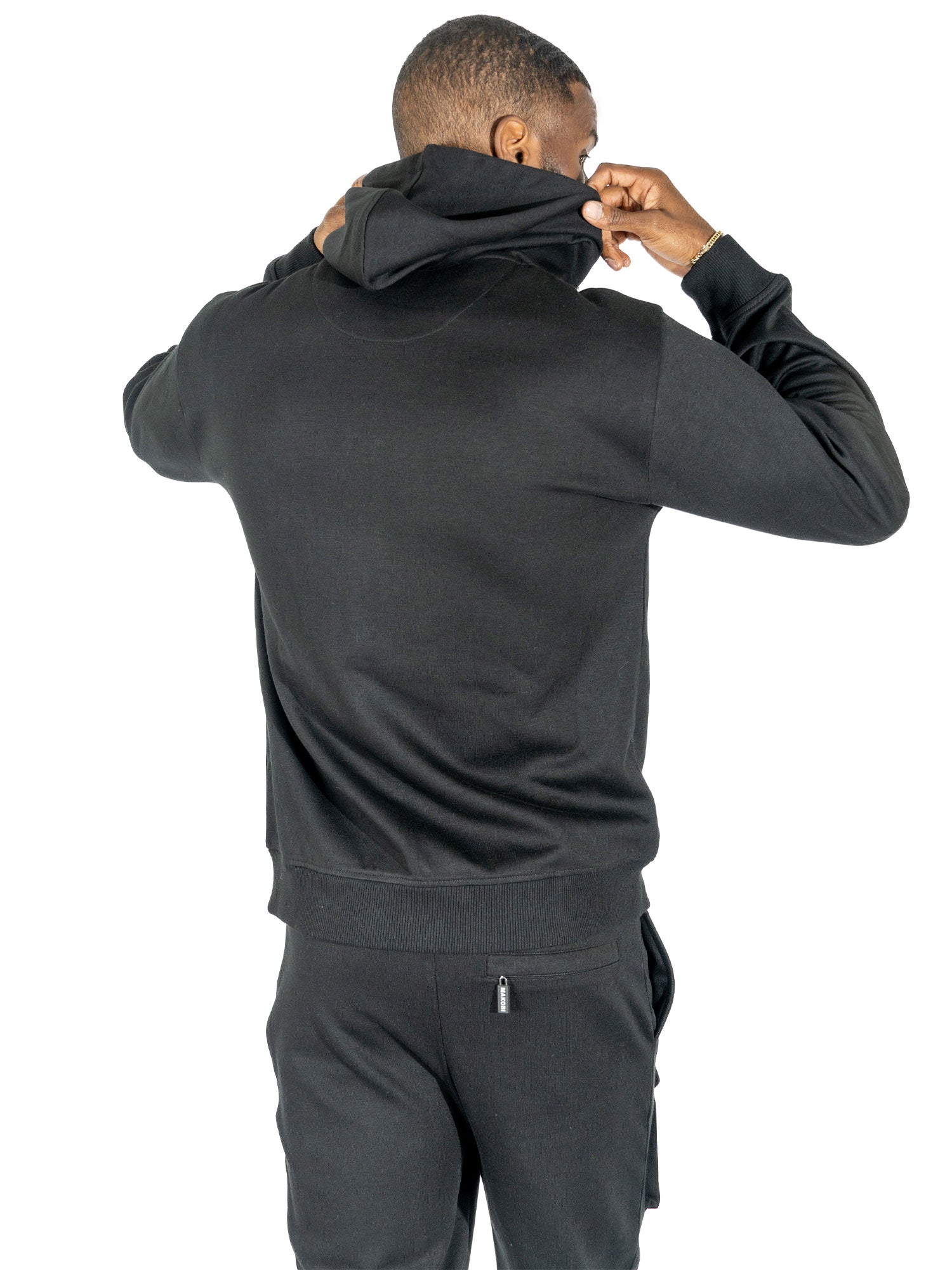 M3707 Tech Fleece Zip Up Hoodie Ṣeto - Black