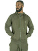 M5335 Essential Fleece Zip Up Hoodie - Olive