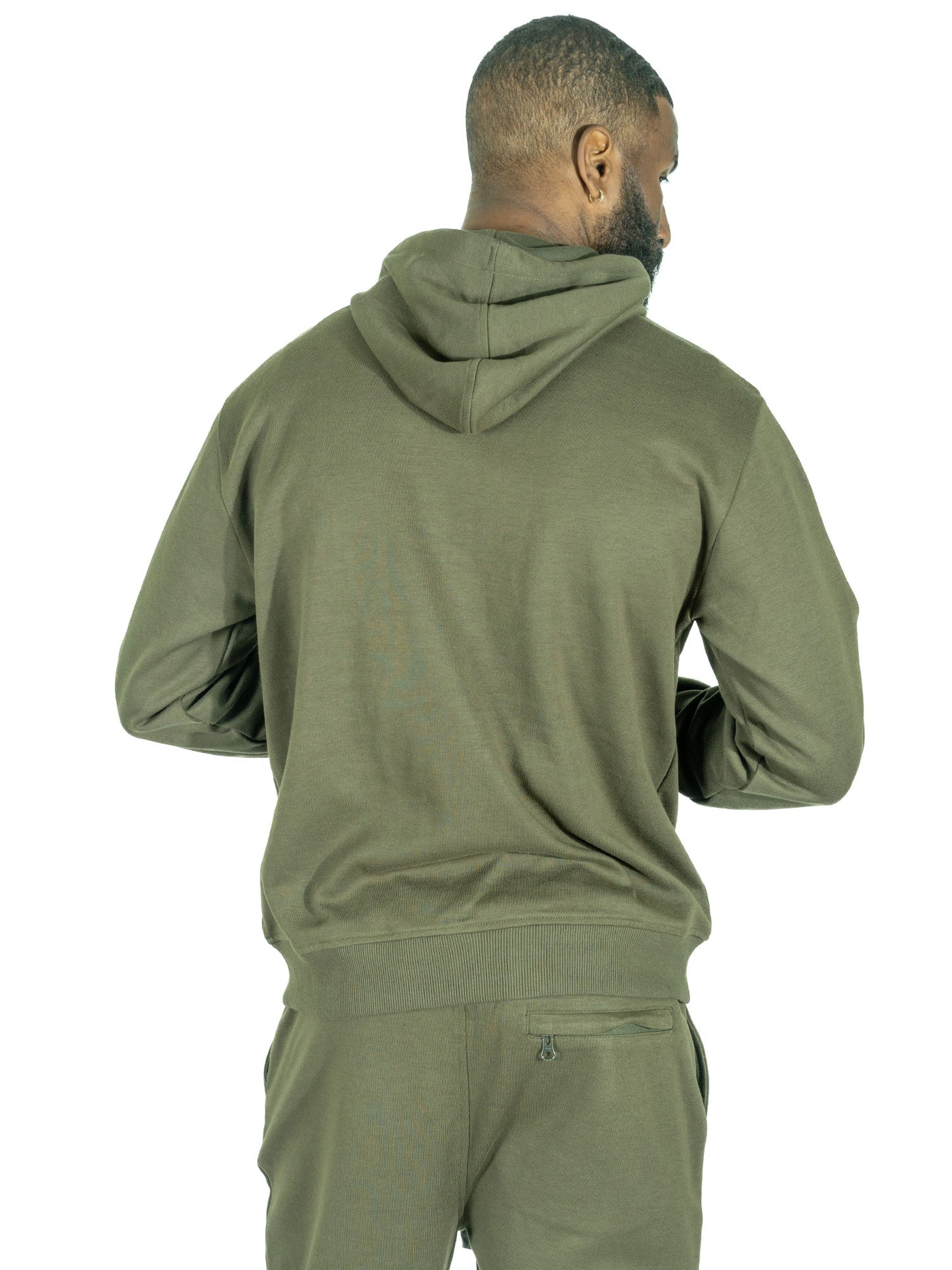 M5335 Essential Fleece Zip Up Hoodie - Olive