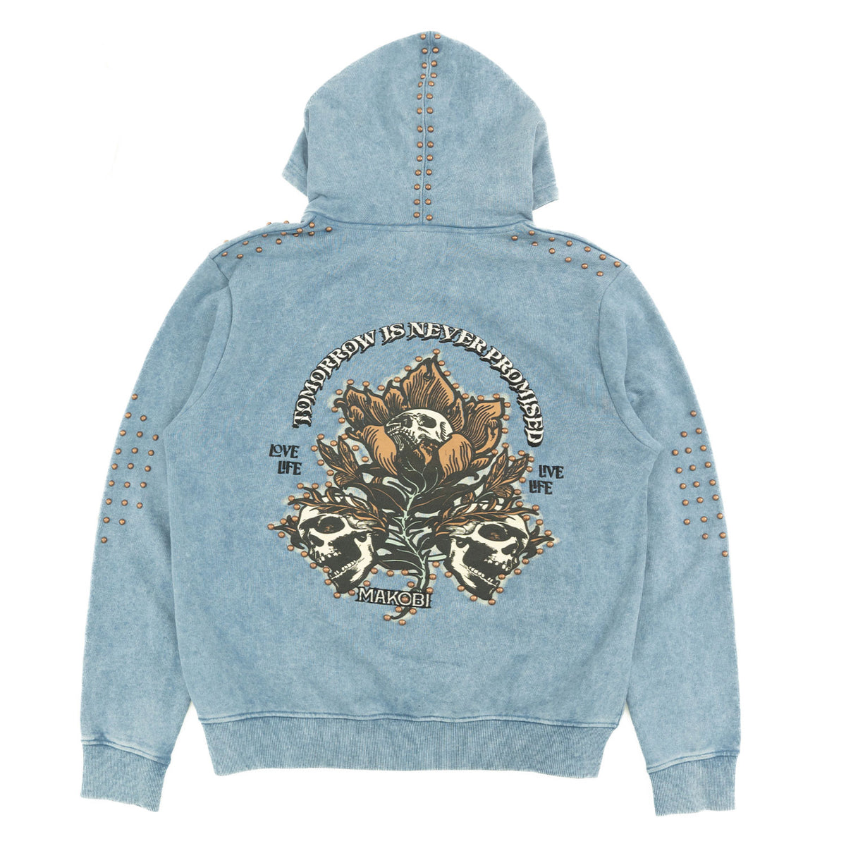 M5345 Bianco Zip Up Fleece Hoodie - Blue
