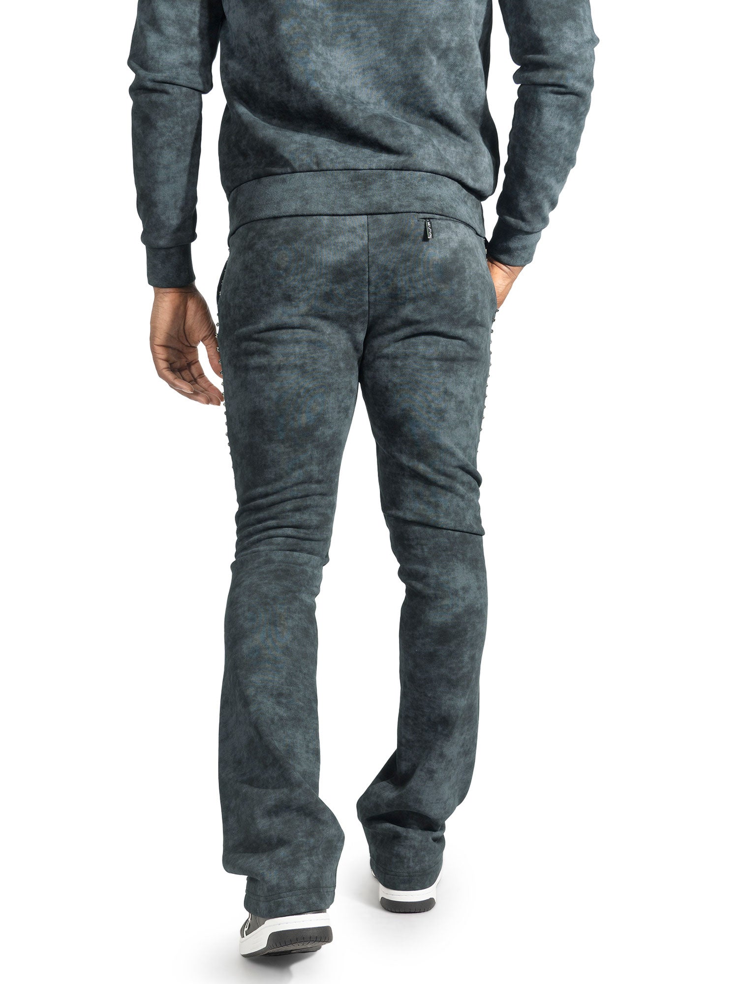 Makobi M5455 Lorenzino Zip in Up Hoodie Set - Black, view 3