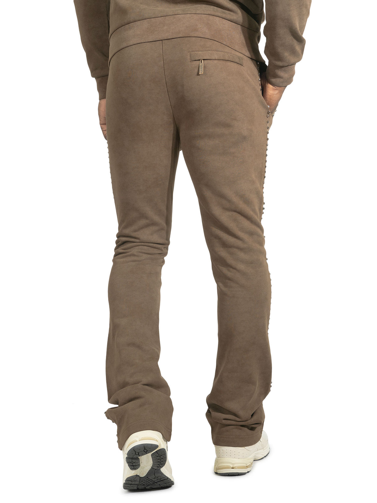 Makobi M5455 Lorenzino Zip in Up Hoodie Set - Brown, view 8