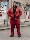 M5455 Lorenzino Zip-Up Hoodie Set - Burgundy