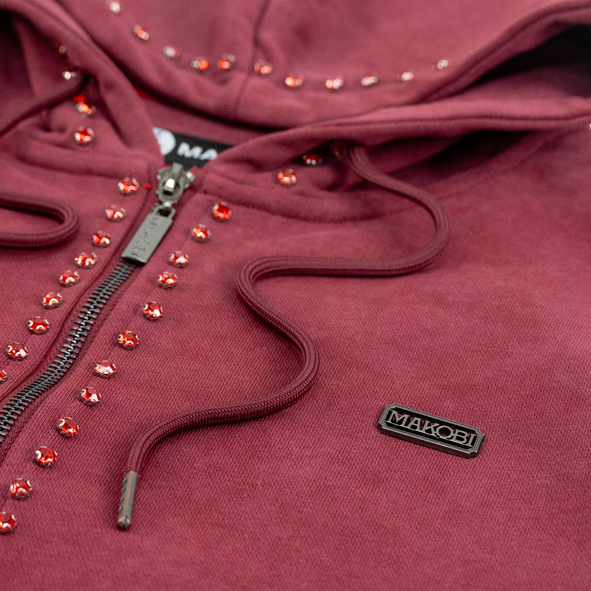 M5455 Lorenzino Zip-Up Hoodie Set - Burgundy