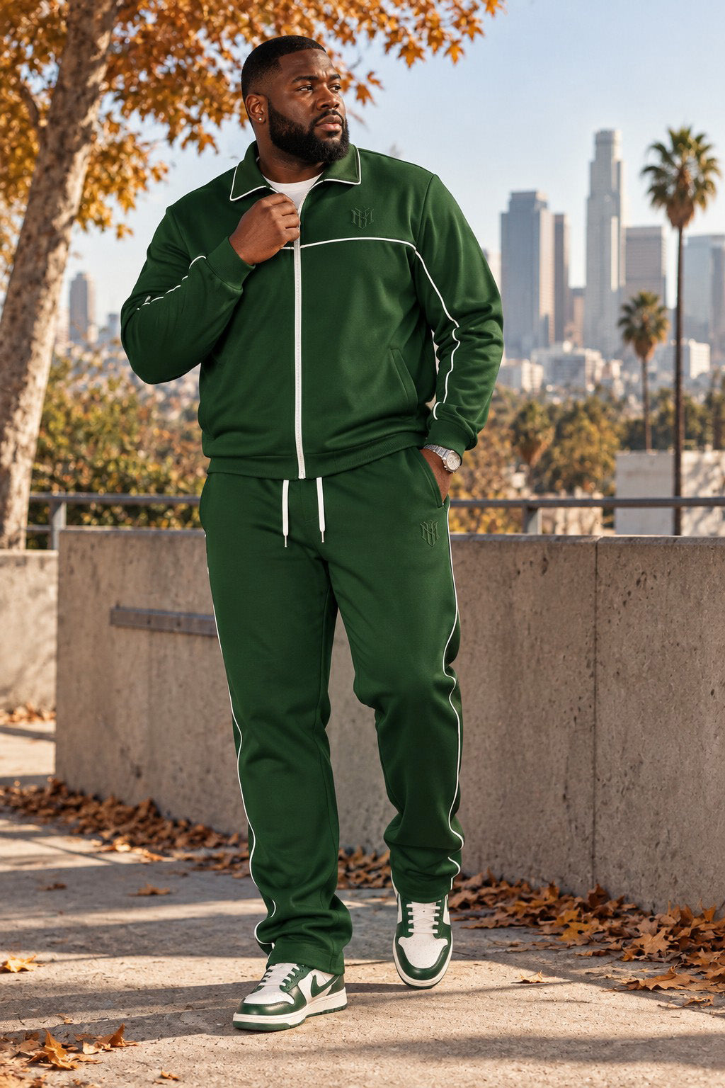 M5660 Mansori Poly Set - Hunter Green – Makobi Jeans USA