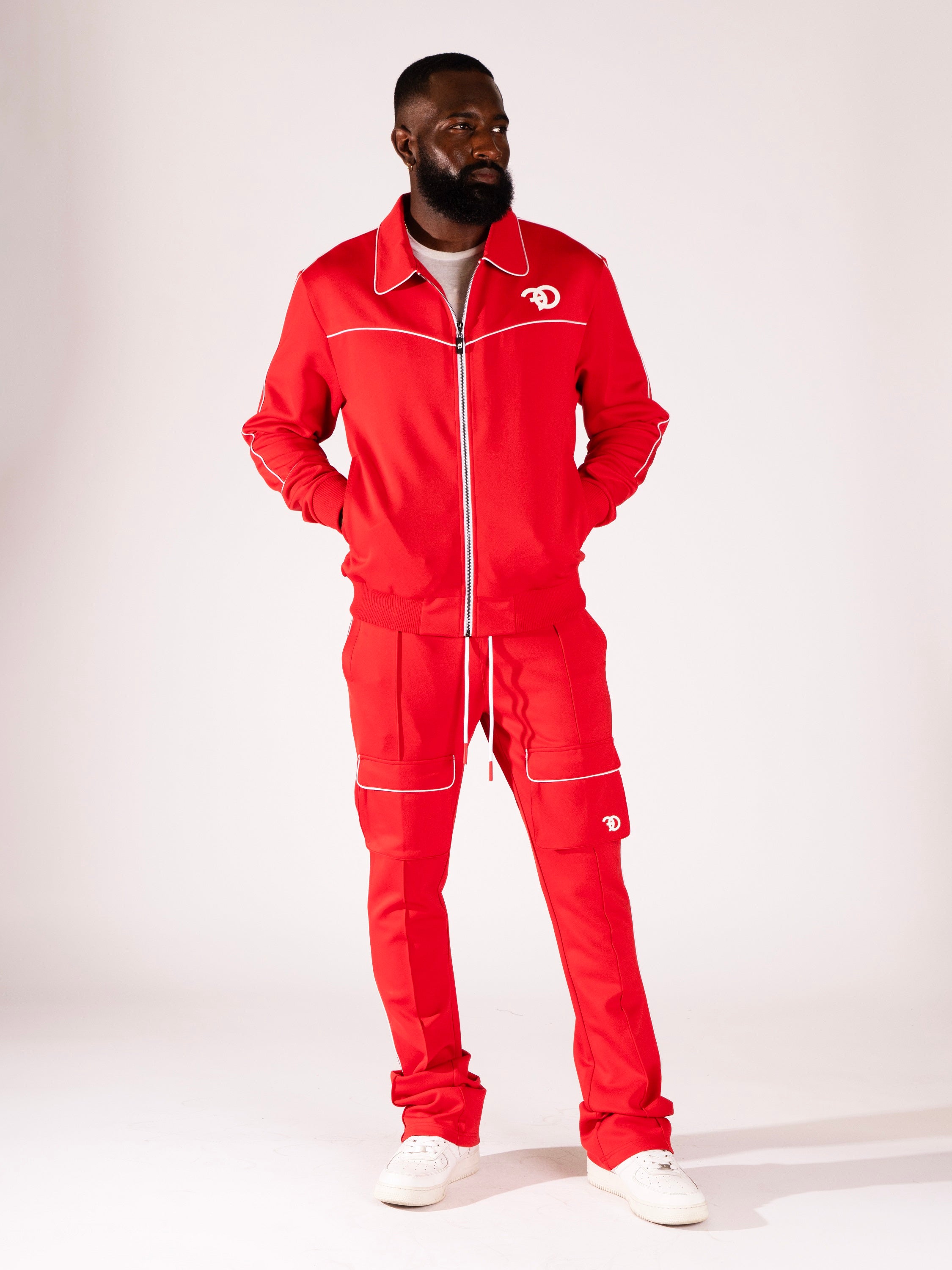 F6770 Romo Track Pants - Red – Makobi Jeans USA