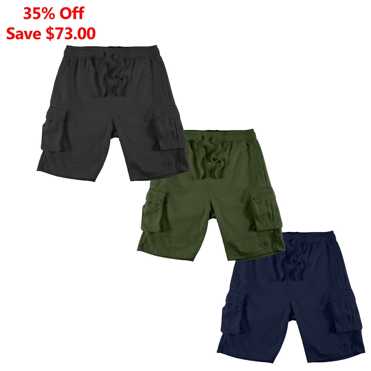 M605 Sorrento Fleece Shorts Set of 3
