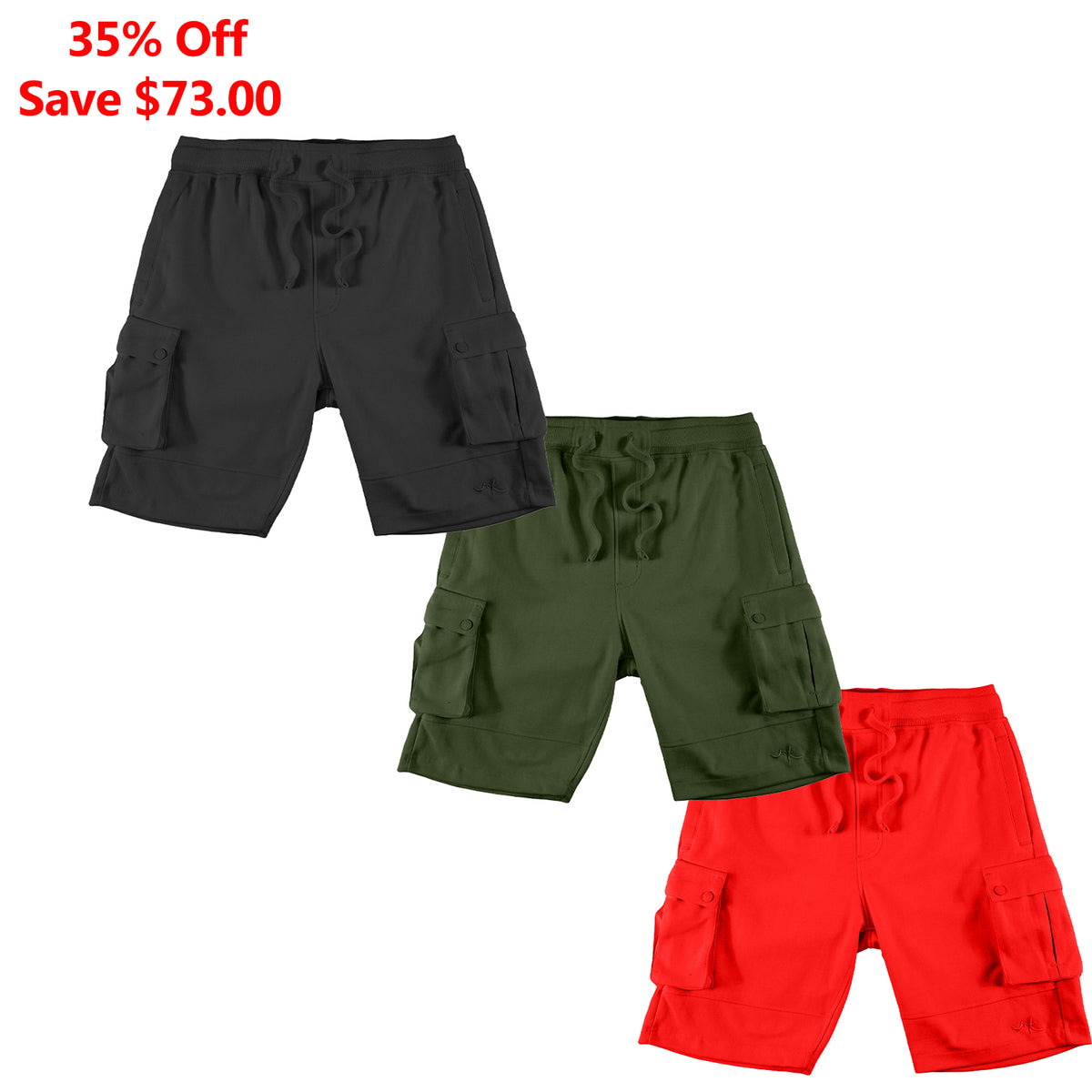 M605 Sorrento Fleece Shorts Set of 3