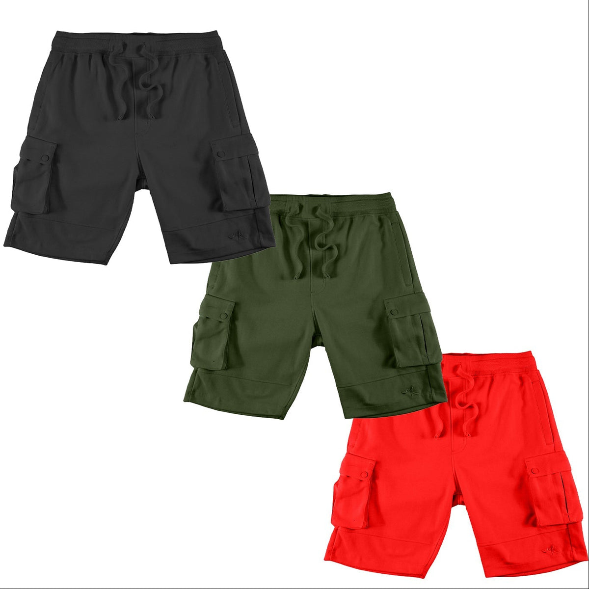 Makobi M605 Sorrento Fleece Shorts Set of 3, view 9