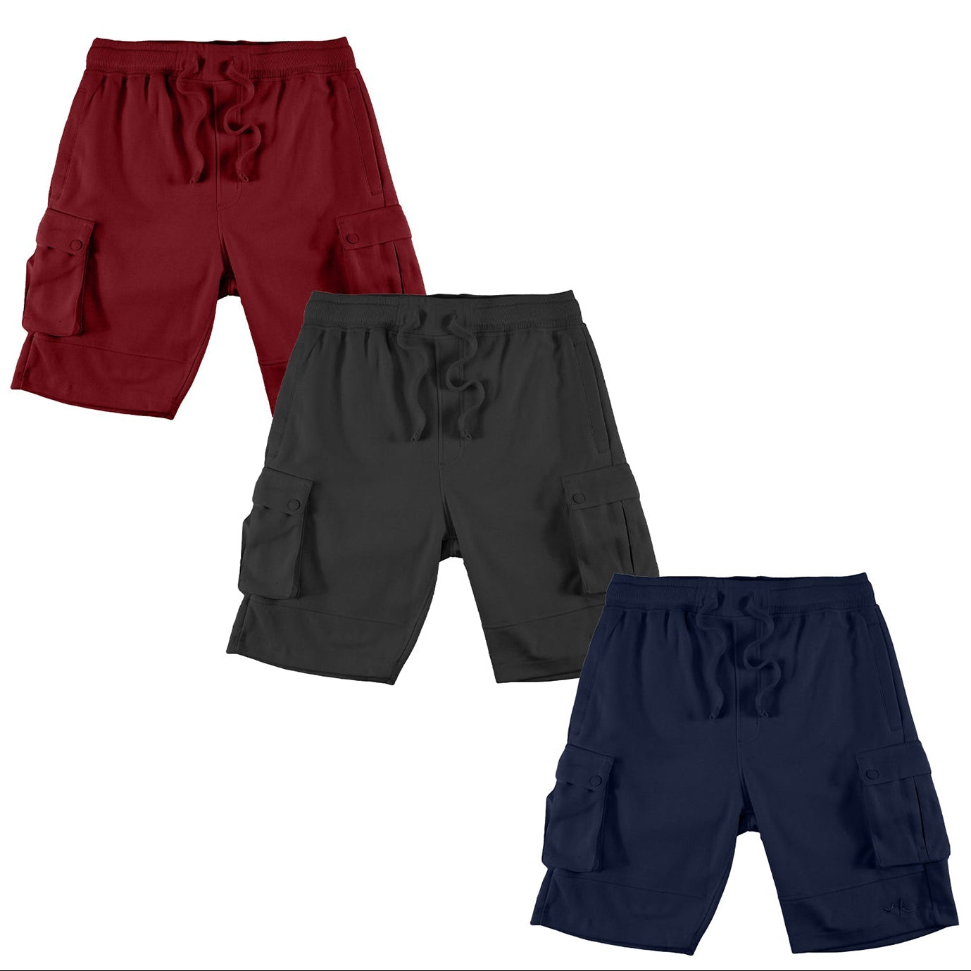 Makobi M605 Sorrento Fleece Shorts Set of 3, view 4