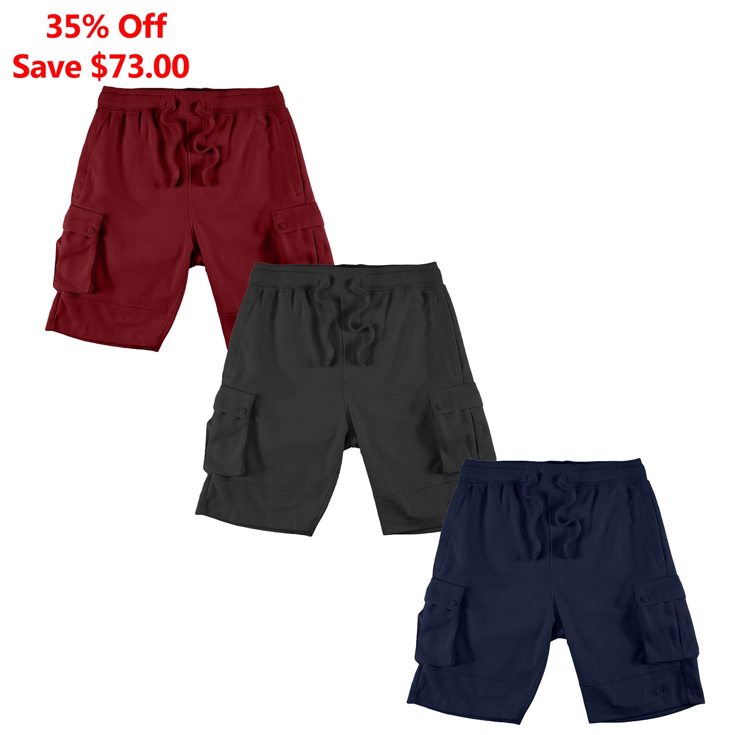 M605 Sorrento Fleece Shorts Set of 3