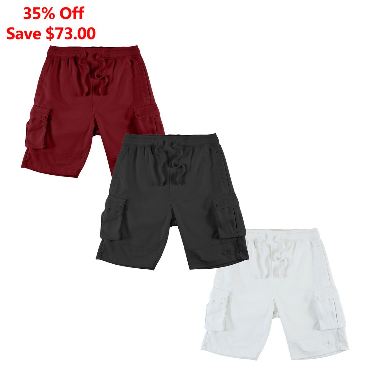 M605 Sorrento Fleece Shorts Set of 3