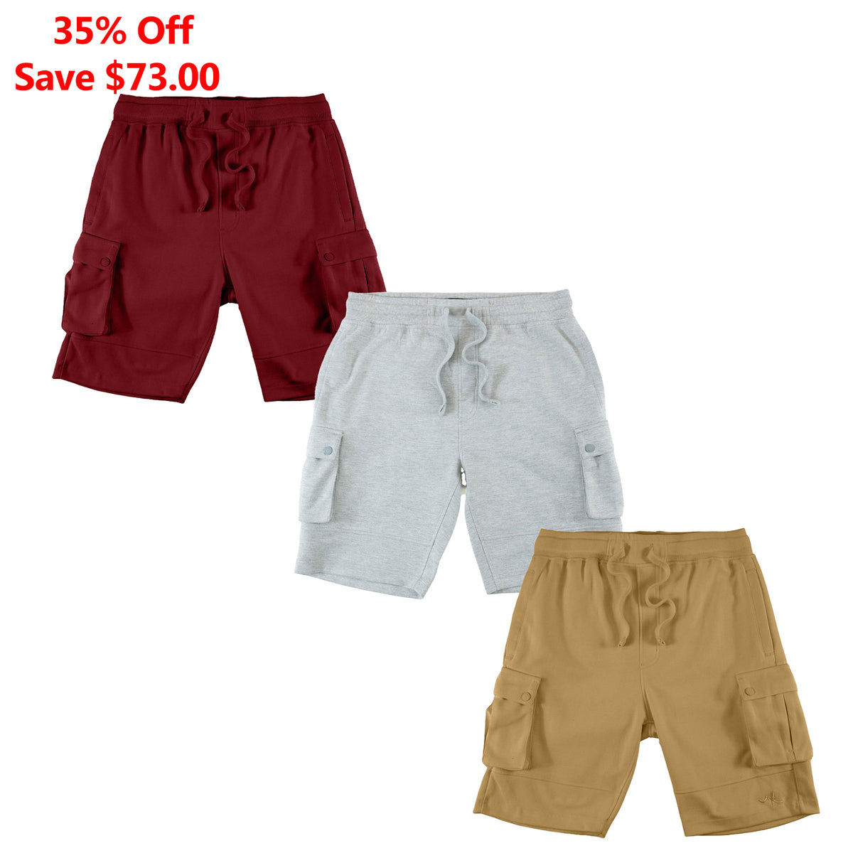M605 Sorrento Fleece Shorts Set of 3