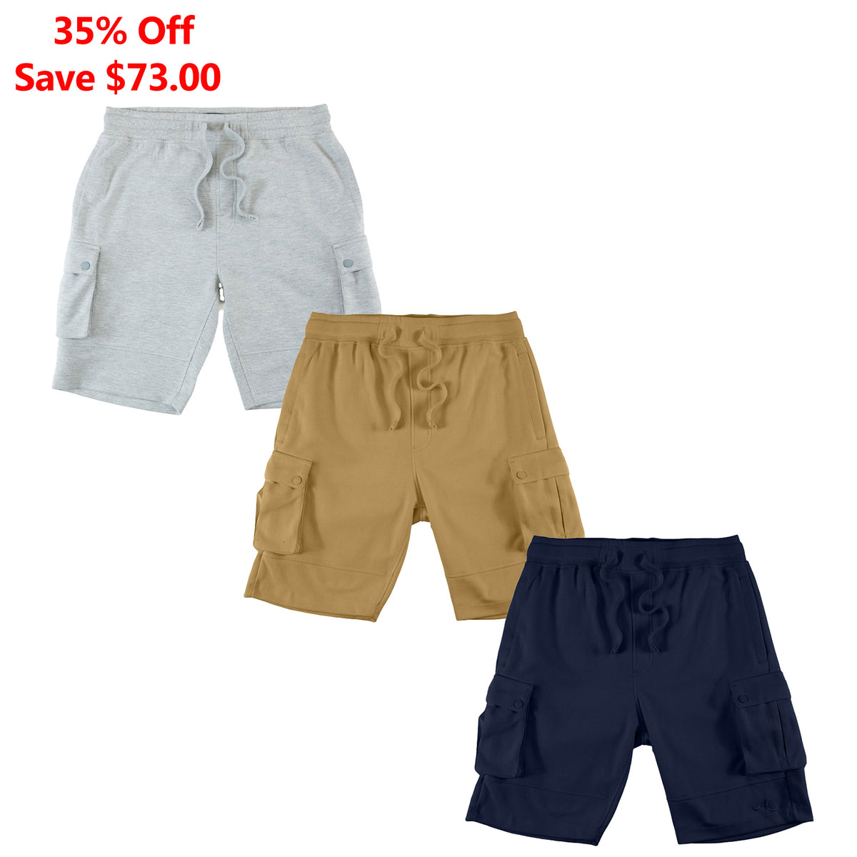 M605 Sorrento Fleece Shorts Set of 3