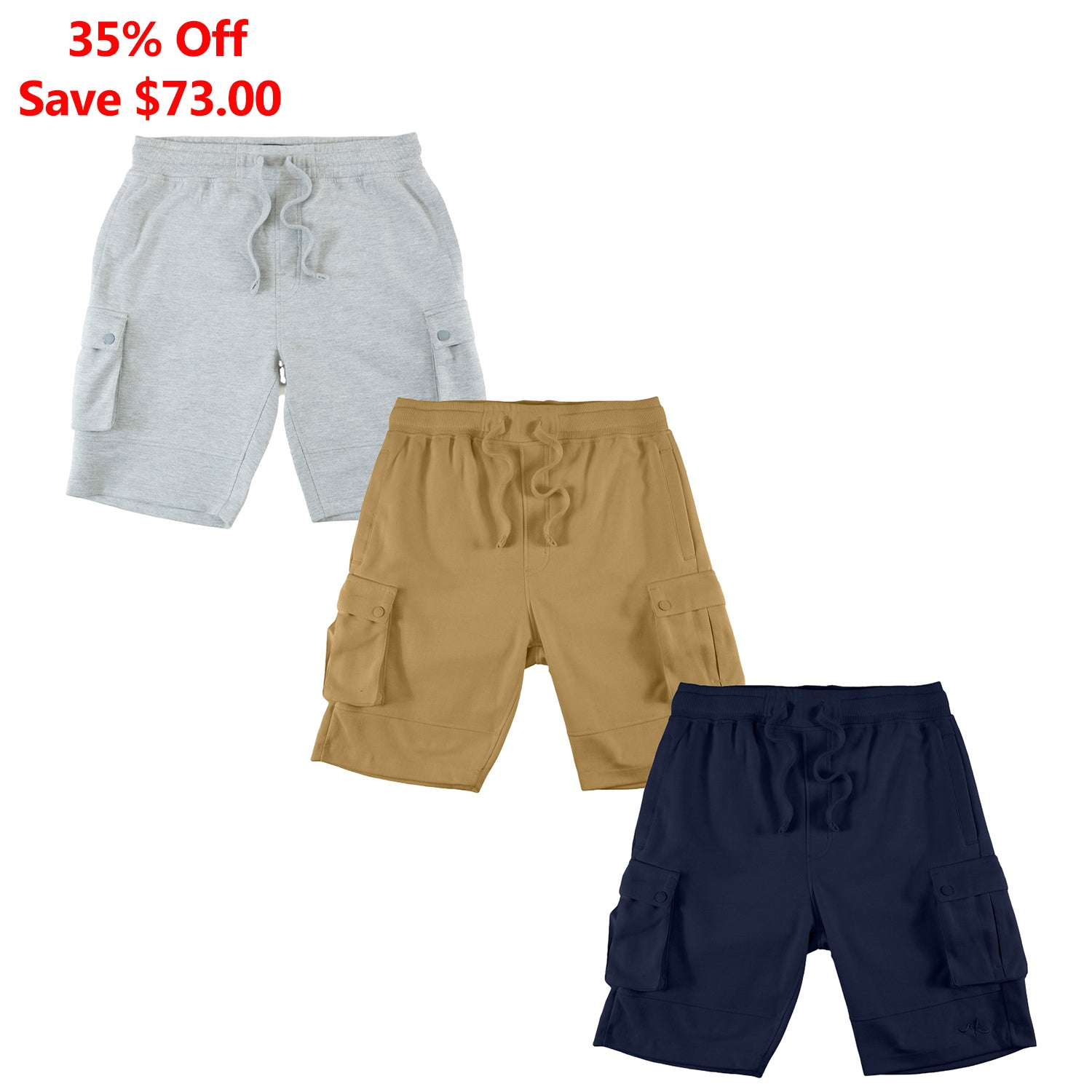 M605 Sorrento Fleece Shorts Set of 3