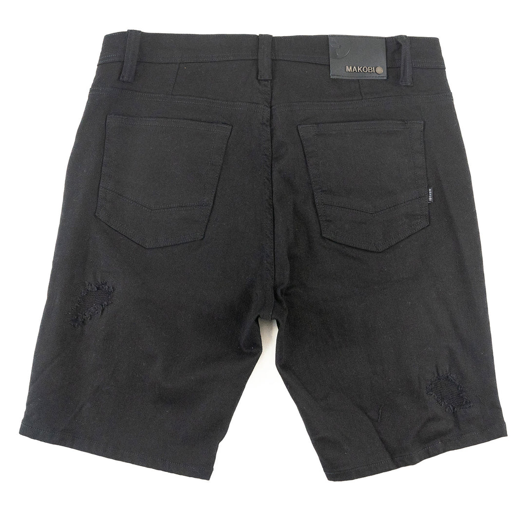 M607 Amato Denim Shorts - Black/Black