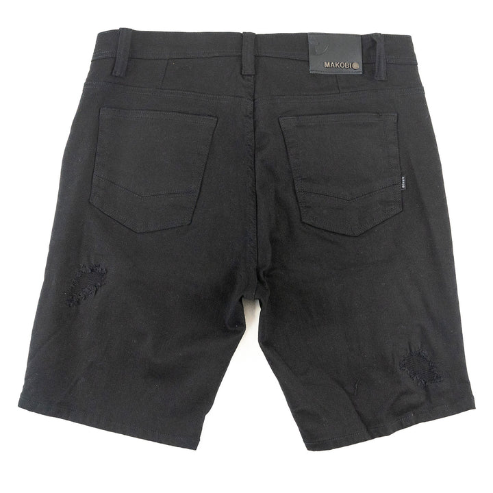 M607 Amato Denim Shorts - Black/Black