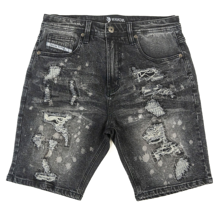 M607 Amato Denim Shorts - Black