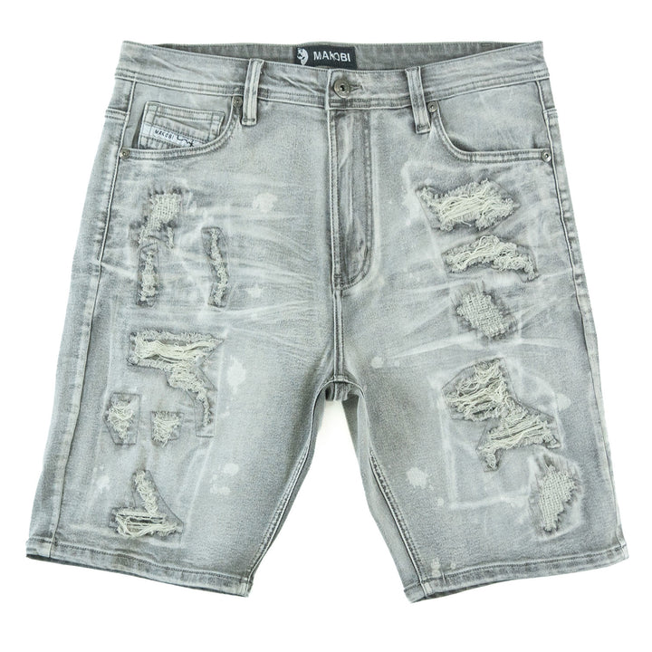 M607 Amato Denim Shorts - Gray