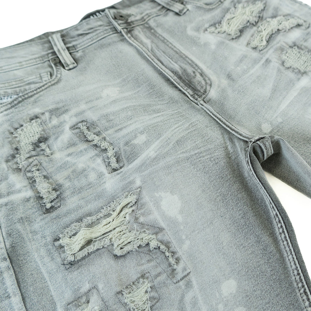 M607 Amato Denim Shorts - Gray