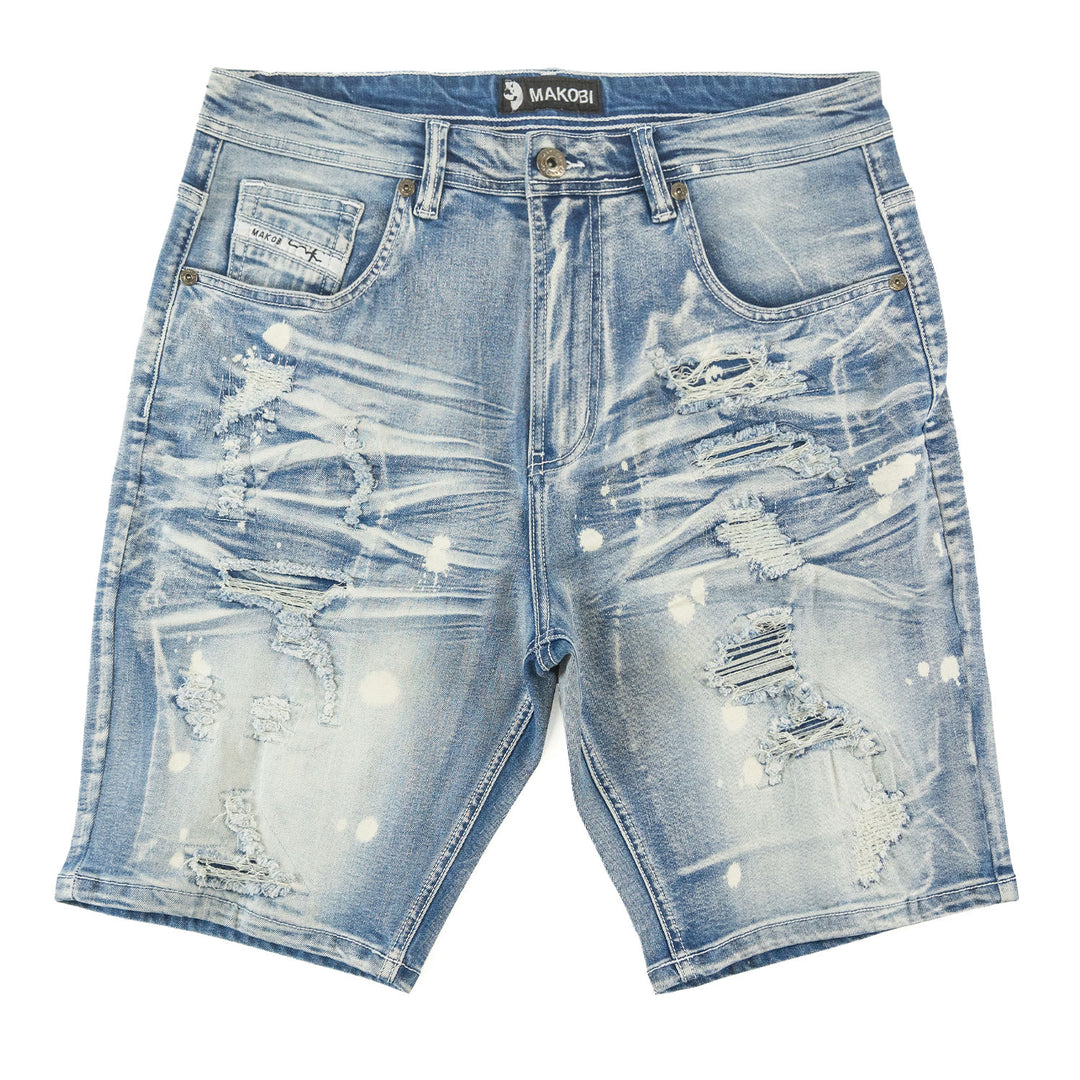 M607 Amato Denim Shorts - Light Wash